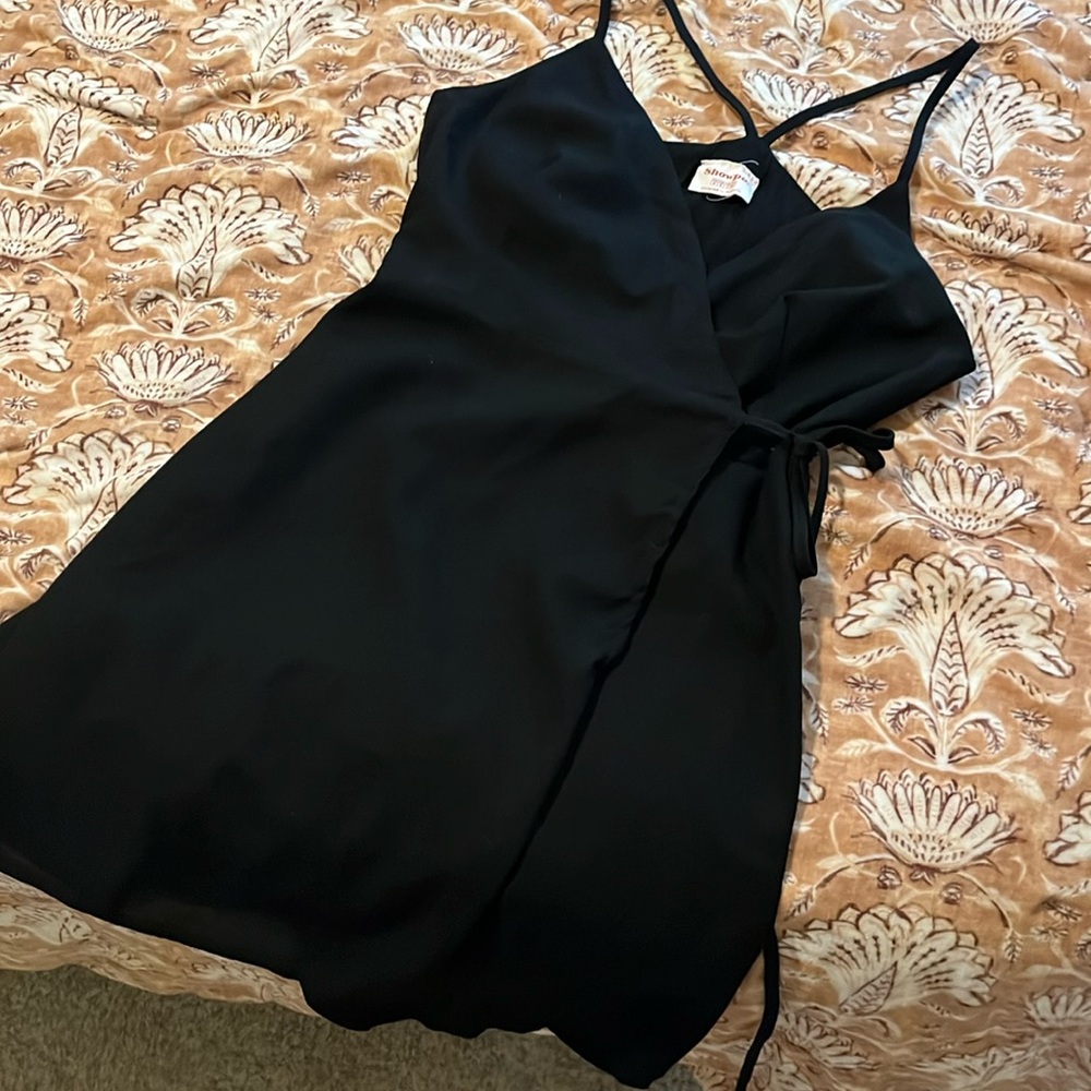 Showpo Linen Blend Mini Wrap Dress size 4